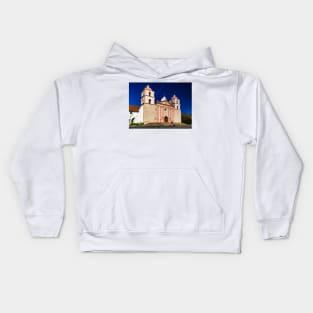 Man and Dog at Mission Santa Barbara Kids Hoodie